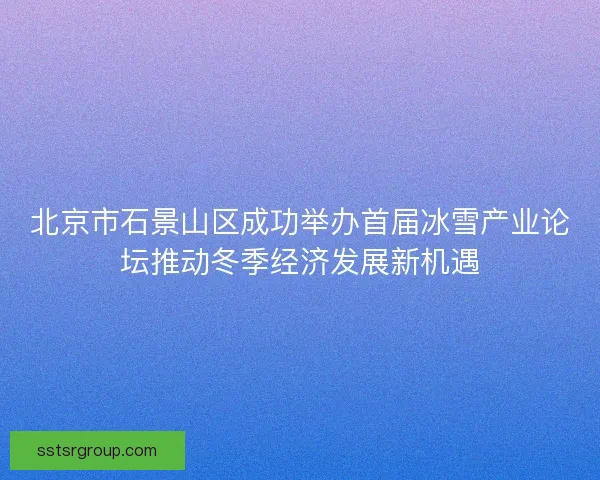 北京市石景山区成功举办首届冰雪产业论坛推动冬季经济发展新机遇